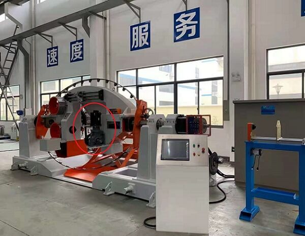 大功率直角減速機(jī)+伺服電機(jī)在線纜設(shè)備上的使用