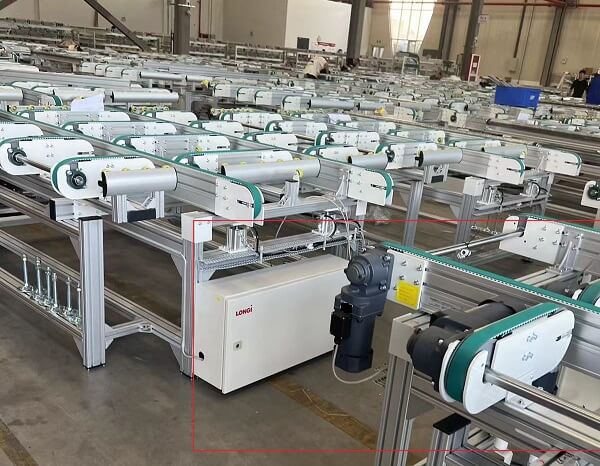 小型直角減速電機(jī)在輸送線上的大量使用